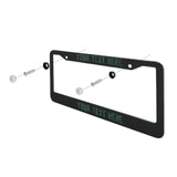 Custom Black Green License Plate Frame