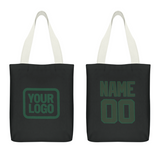 Custom Black Dark Green Canvas Tote Bag