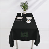 Custom Black Green Square Table Cloth