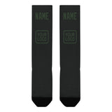 Custom Black Dark Green Knee-High Sock