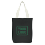 Custom Black Dark Green Canvas Tote Bag