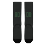 Custom Black Dark Green Knee-High Sock