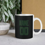 Custom Black Dark Green Mug