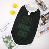 Custom Black Dark Green Pet Vest