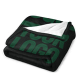 Custom Black Green Blanket