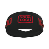 Custom Black Red Sports headband