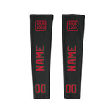 Custom Black Red Arm Sleeve