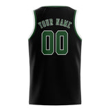 Custom Black & Dark Green Colors Design Sports Basketball Jersey