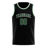 Custom Black & Dark Green Colors Design Sports Basketball Jersey