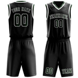 Custom Black Dark Green Basketball Set