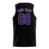 Custom Black & Purple Colors Design Sports Basketball Jersey