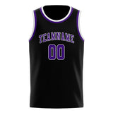 Custom Black & Purple Colors Design Sports Basketball Jersey
