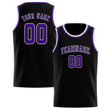 Custom Black & Purple Colors Design Sports Basketball Jersey