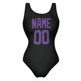Custom Black Light Purple Swimsuit