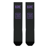 Custom Black Light Purple Knee-High Sock