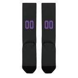 Custom Black Light Purple Knee-High Sock