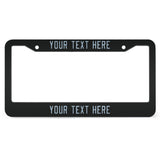 Custom Black Light Blue License Plate Frame