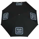 Custom Black Light Blue Automatic Umbrella