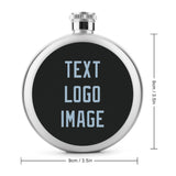 Custom Black Light Blue Hip Flask