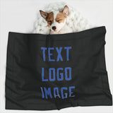 Custom Black Sky Blue Pet Blanket