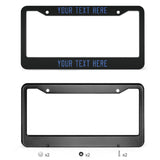 Custom Black Sky Blue License Plate Frame
