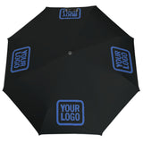 Custom Black Sky Blue Automatic Umbrella