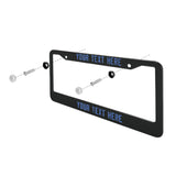 Custom Black Sky Blue License Plate Frame