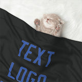 Custom Black Sky Blue Pet Blanket