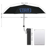 Custom Black Sky Blue Automatic Umbrella