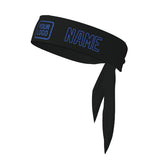 Custom Black Navy Headband