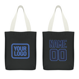 Custom Black Navy Canvas Tote Bag