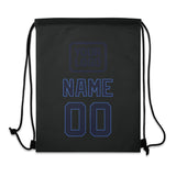 Custom Black Navy Drawstring Bag