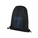Custom Black Navy Drawstring Bag