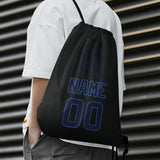 Custom Black Navy Drawstring Bag