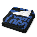Custom Black Sky Blue Blanket