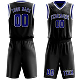 Custom Black Sky Blue Basketball Set