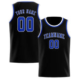 Custom Black & Sky Blue Colors Design Sports Basketball Jersey