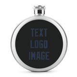 Custom Black Blue Hip Flask