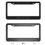 Custom Black Blue License Plate Frame