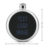 Custom Black Blue Hip Flask