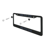 Custom Black Blue License Plate Frame