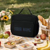Custom Black Blue Lunch Bag