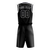 Custom Black Blue Basketball Set