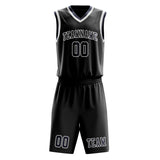 Custom Black Blue Basketball Set