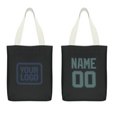 Custom Black Blue Green Canvas Tote Bag