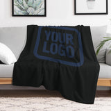 Custom Black Blue Blanket