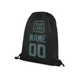 Custom Black Blue Green Drawstring Bag