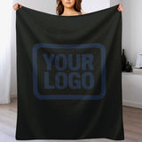 Custom Black Blue Blanket