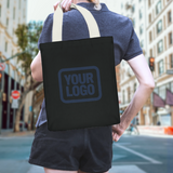 Custom Black Blue Green Canvas Tote Bag
