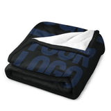 Custom Black Blue Blanket